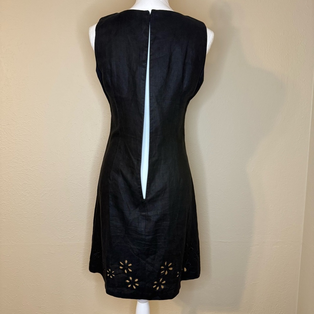 Bloomingdale's Black Linen Midi Dress - Picture 4 of 5